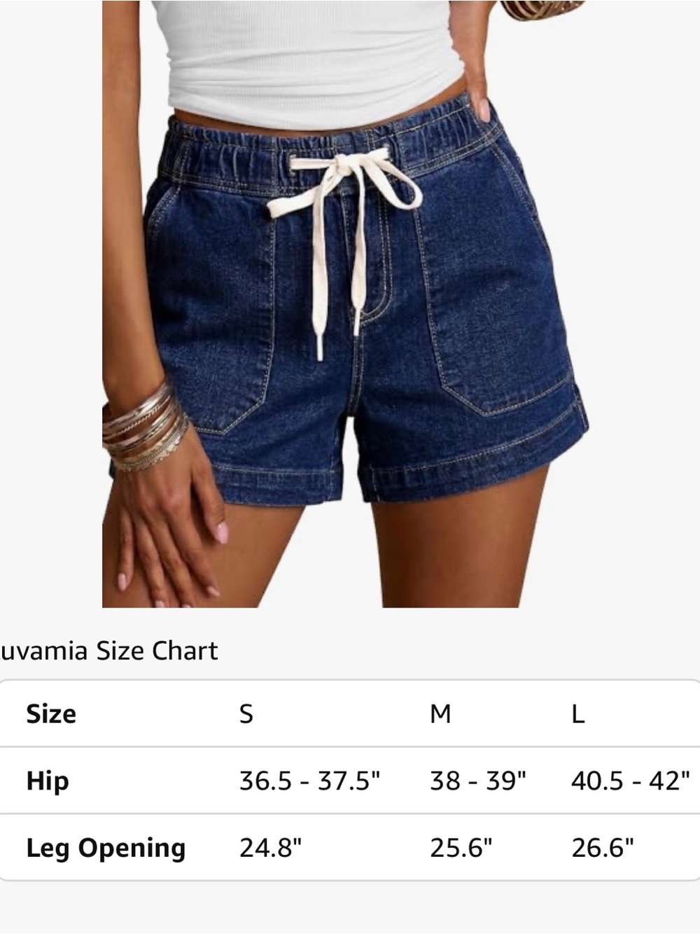 NWT Denim Drawstring Women’s Shorts- Medium